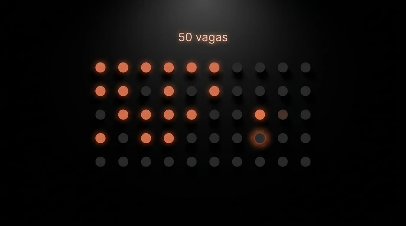 50 vagas no lote pioneiro — sendo preenchidas